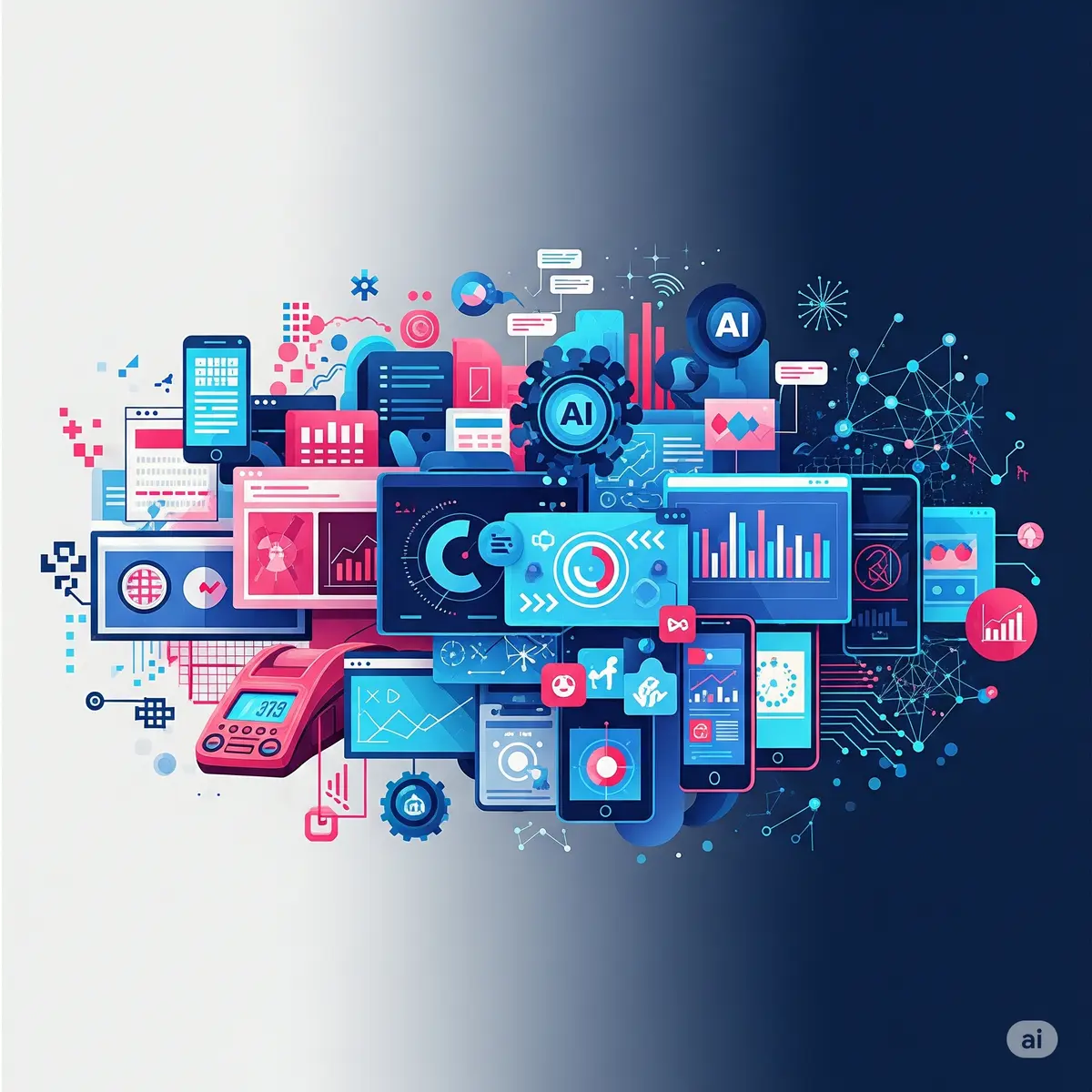 image showing visual representation of digital channels showing vast reach